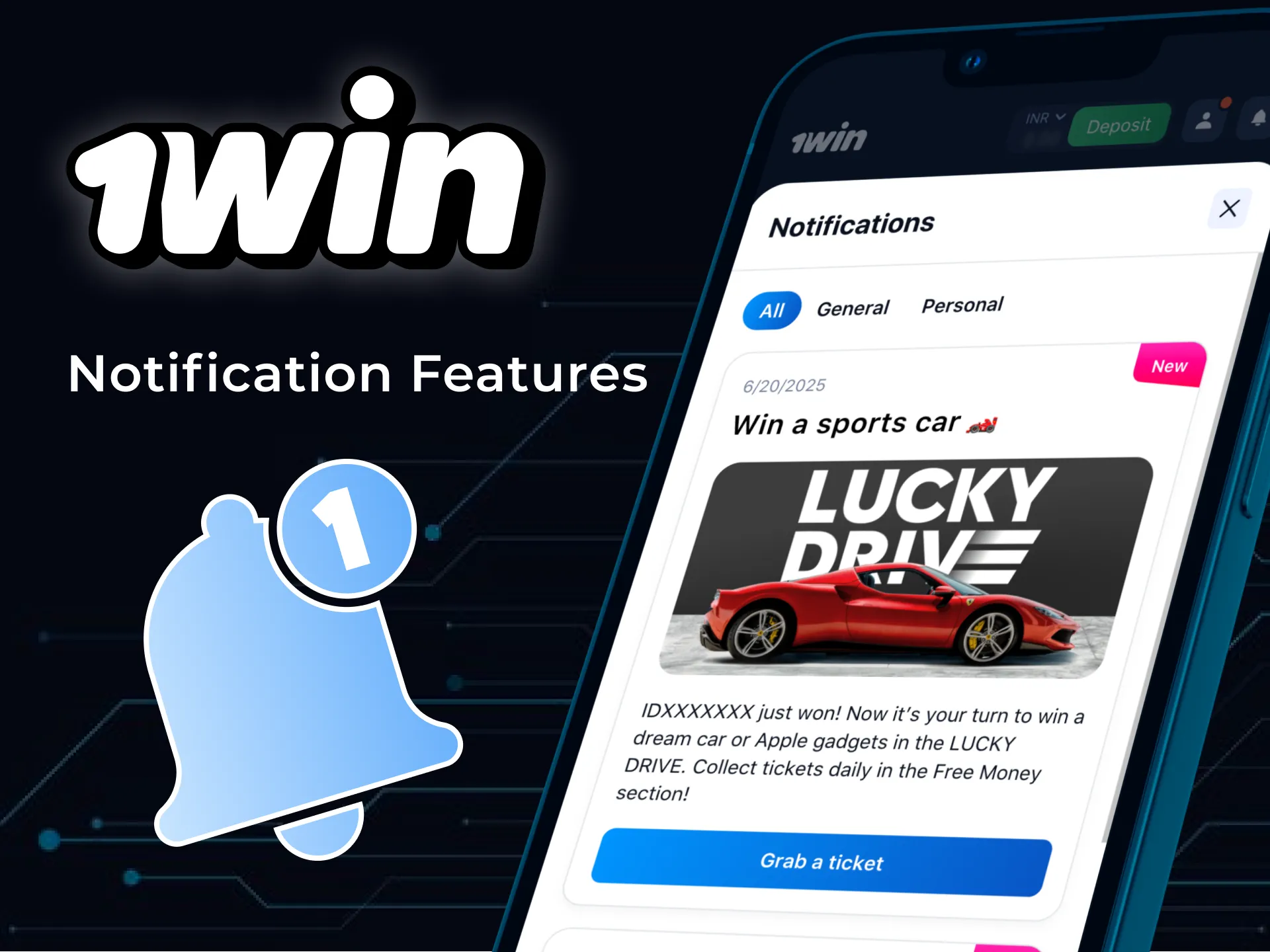 Get notifications from the wowbet app to stay updated on events.