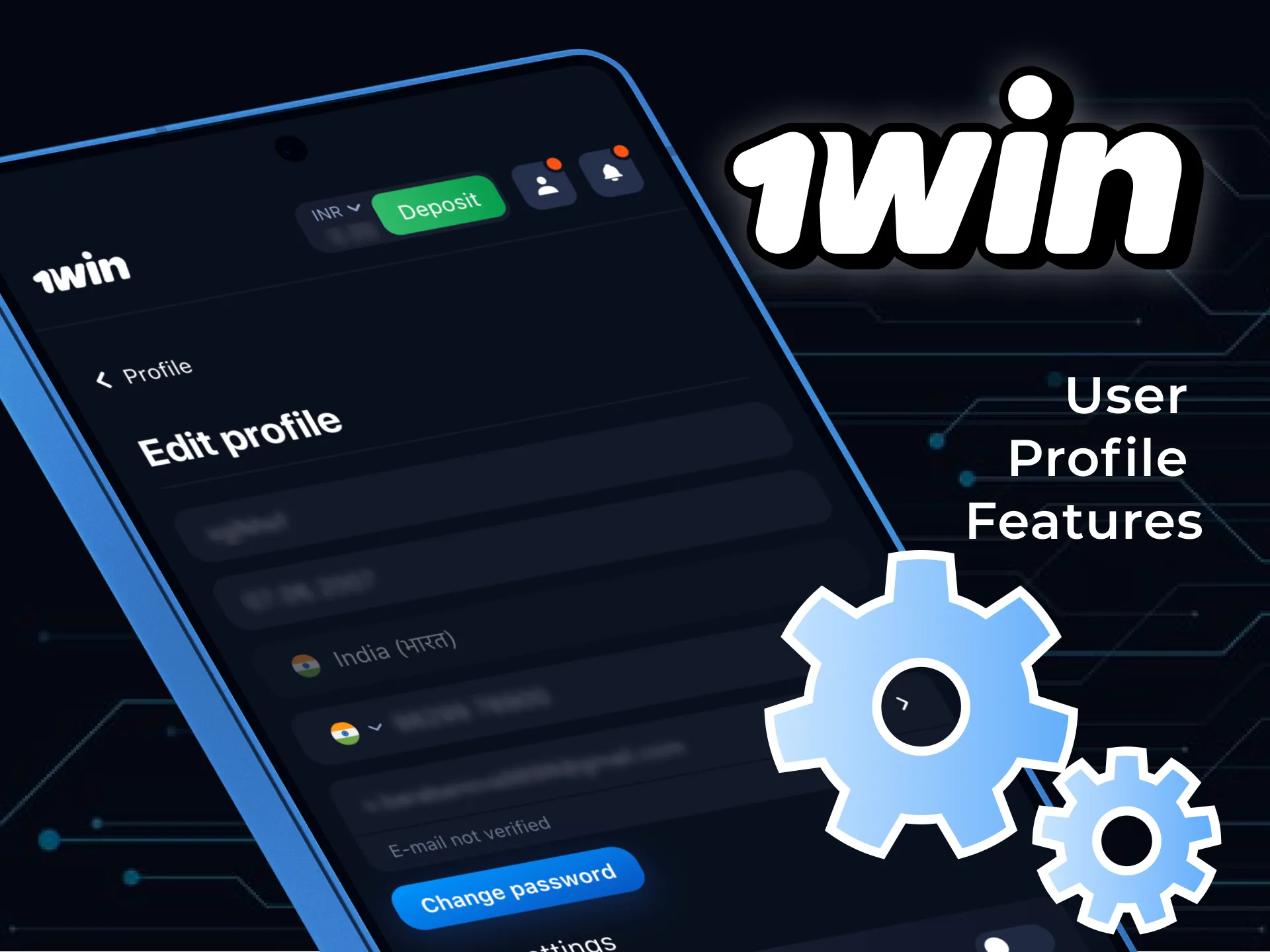 Easily manage your account through the wowbet app.