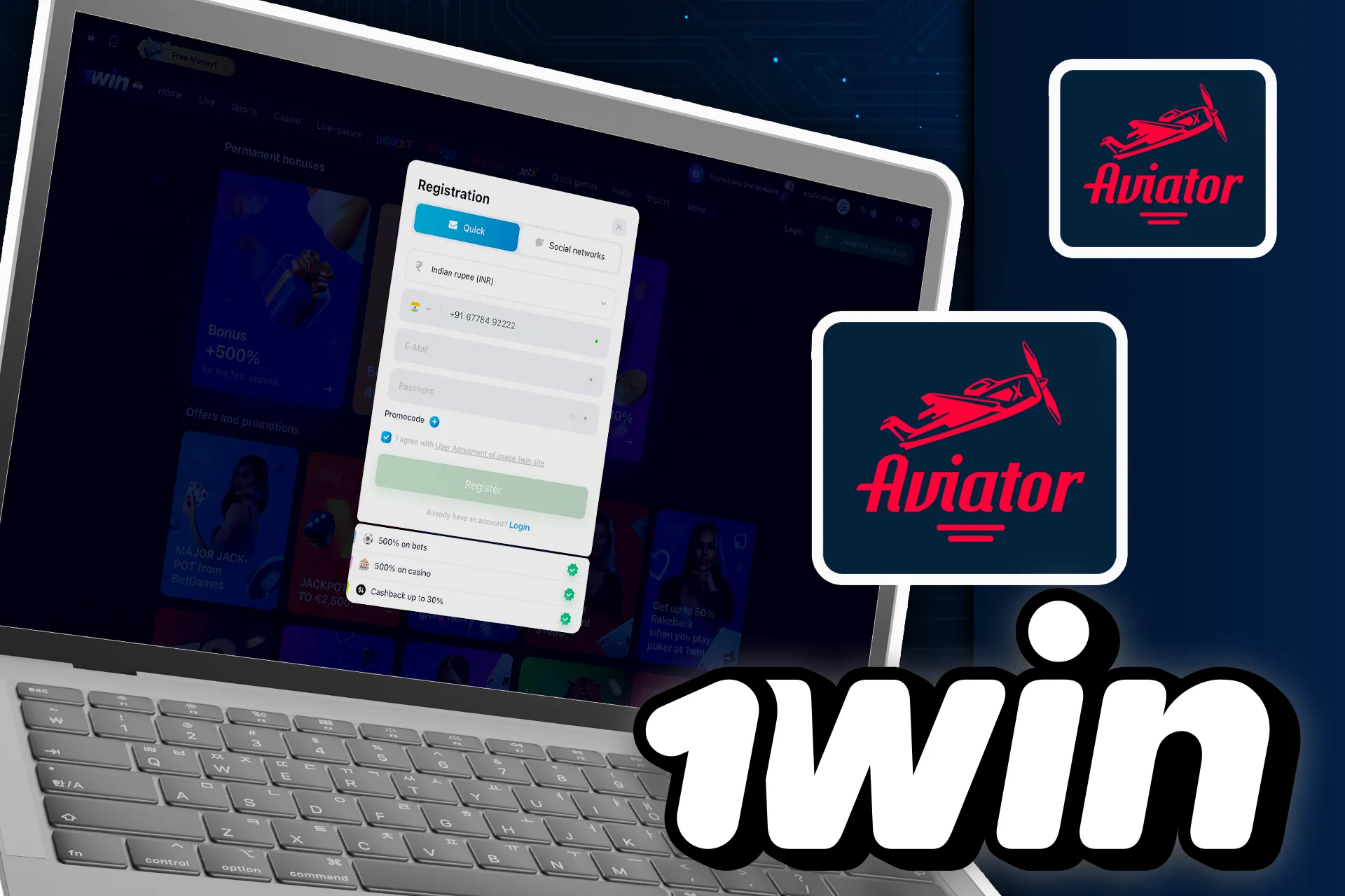 Open the wowbet website, log in to your account, top it up and find the Aviator game to start playing.