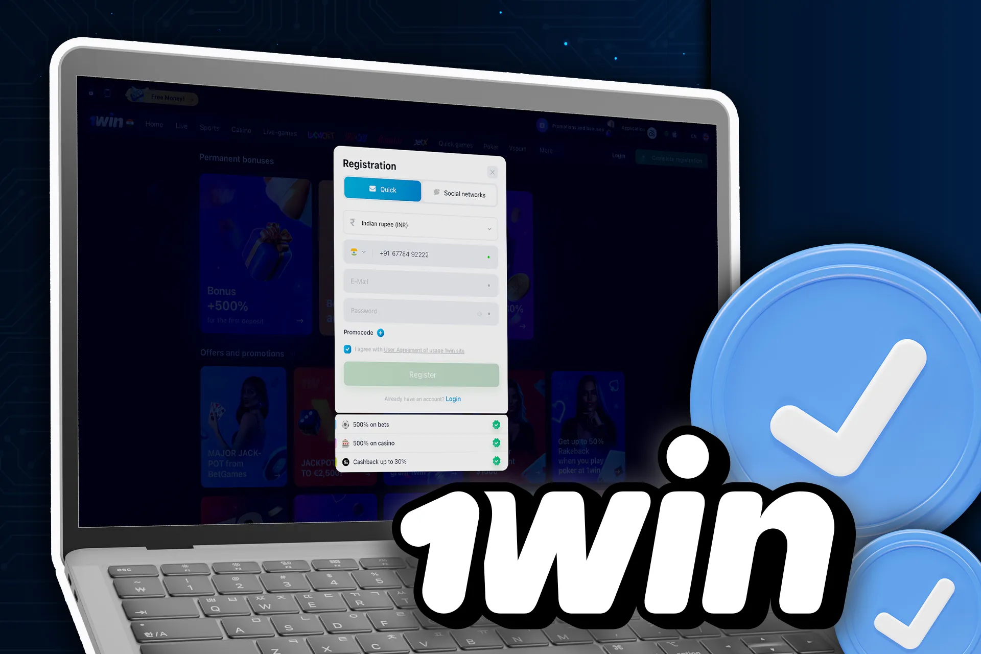 SIgn up for wowbet if you don't have an account yet.
