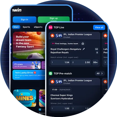 Play on the go with the 1 Win mobile app.