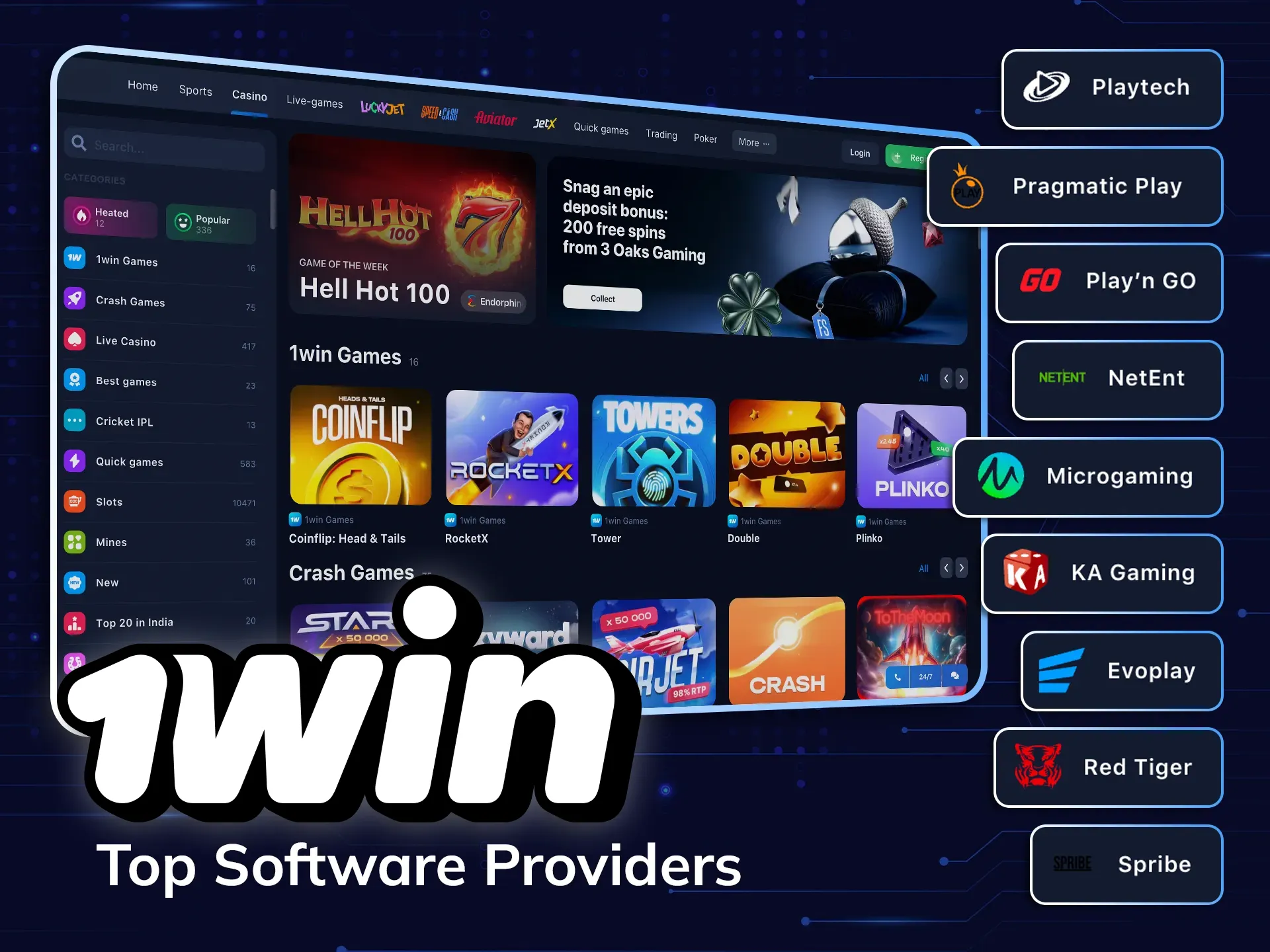 Find out how wowbet works with some of the most reputable software developers.