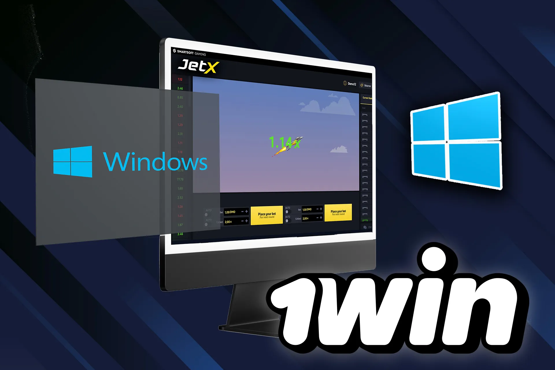 Download the desktop version of wowbet to play Jet X on your computer.