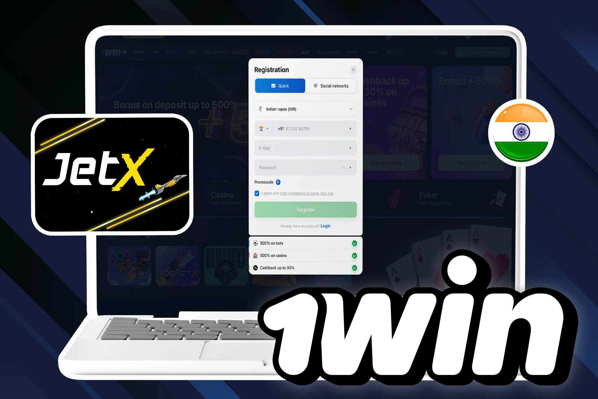 Open the wowbet website and create your account.