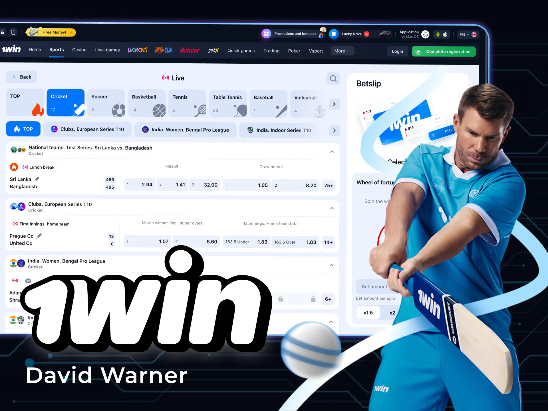 David Warner is wowbet first sports partner.