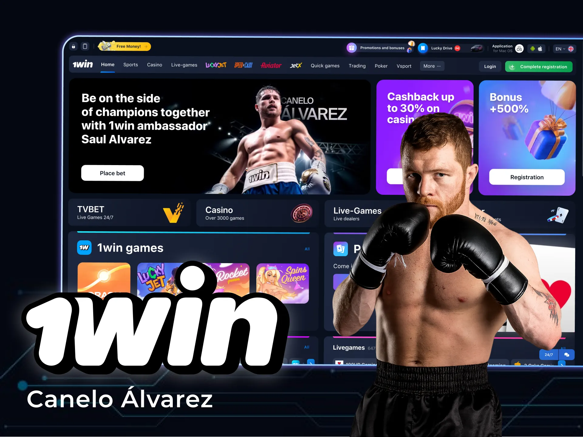 Canelo Alvarez is the new wowbet ambasador.