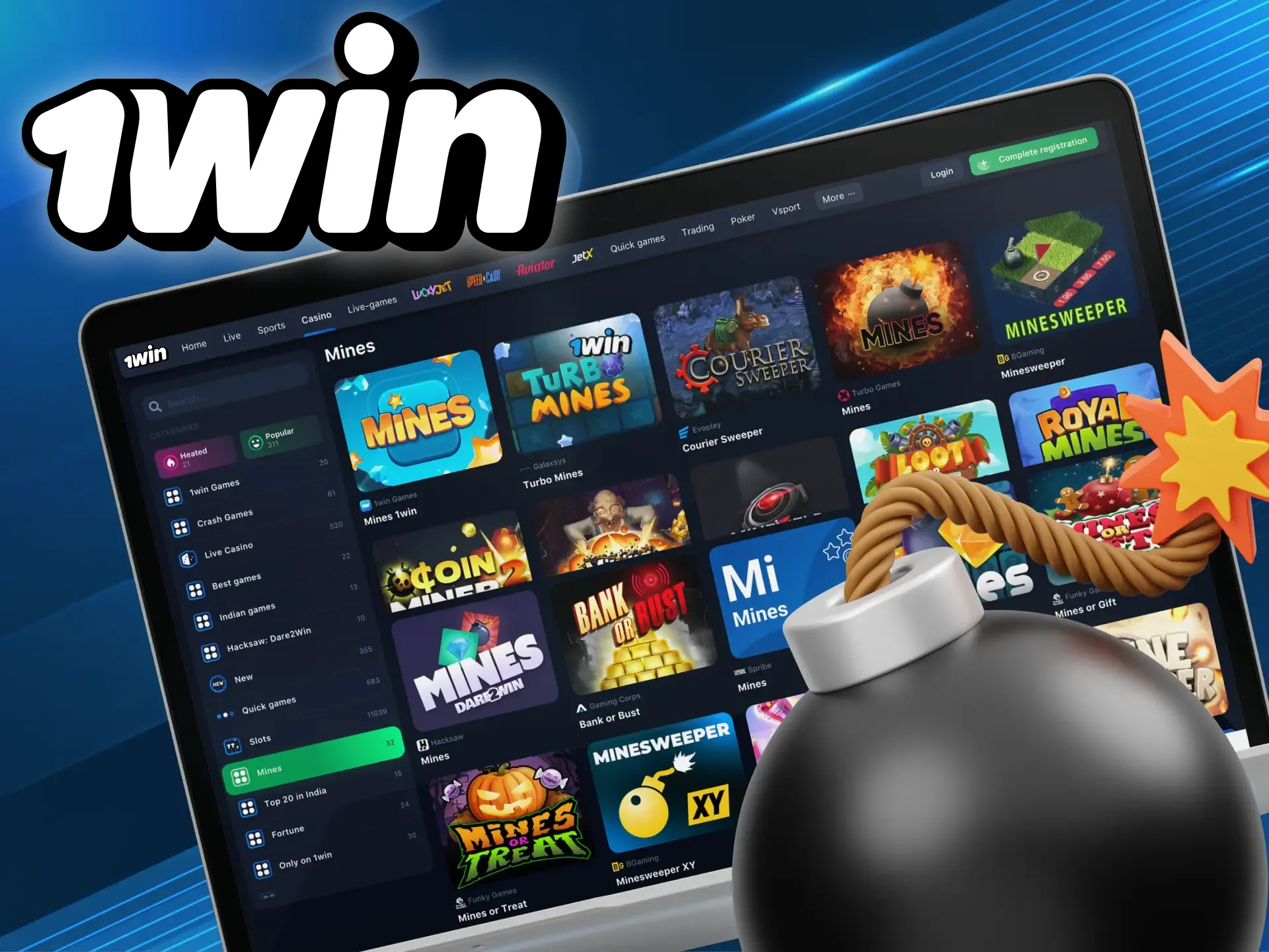 Try your luck in mines games at the wowbet online casino.