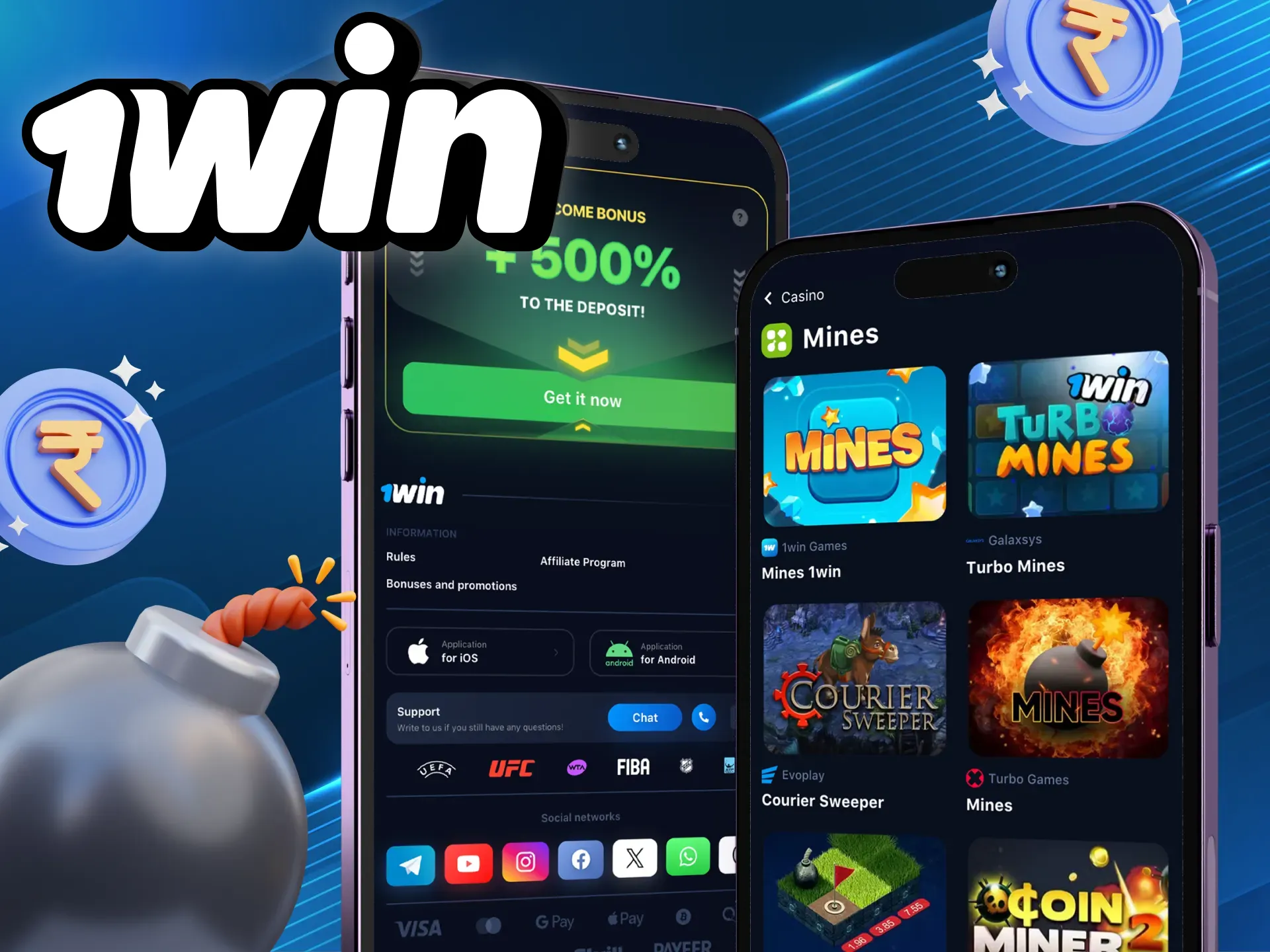 Play mines games at the wowbet online casino on your phone.