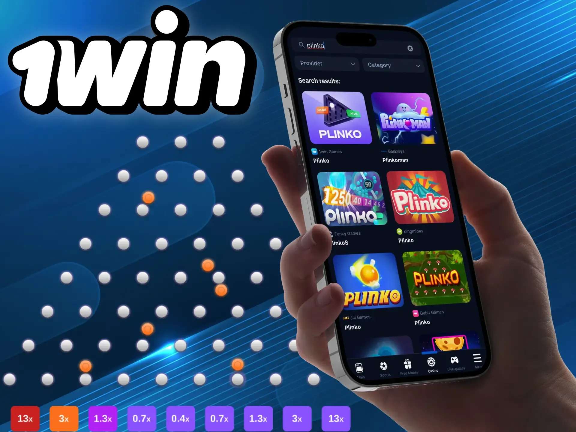 Download the wowbet online casino app to your phone and play plinko games anywhere.
