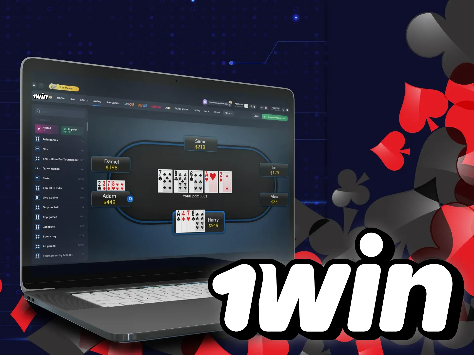 Wim money by playing the Omaha version of poker in the wowbet casino.