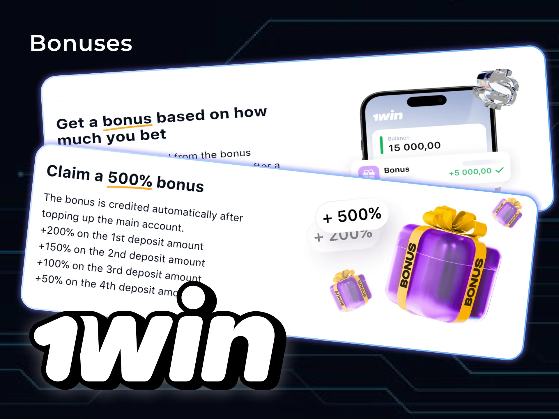 wowbet gives a 500% welcome bonus on your first deposit.